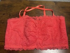 Torrid Coral Floral Lace Ruched Bralette Size 2 Plus Size Removable Straps