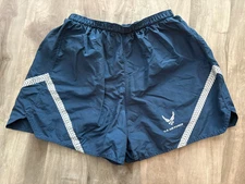 Unicor Mens Blue Lined US Air Force Physical Training Uniform Trunks Size M