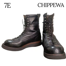 Chippewa SWAT Boots Steel Toe Vibram 80s-90s Made in USA Size 8