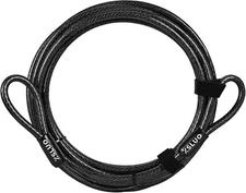 Security Steel Cable with Loops - 3/8 Inch (10 Mm) 30 Ft Heavy Duty Bicycle Chai