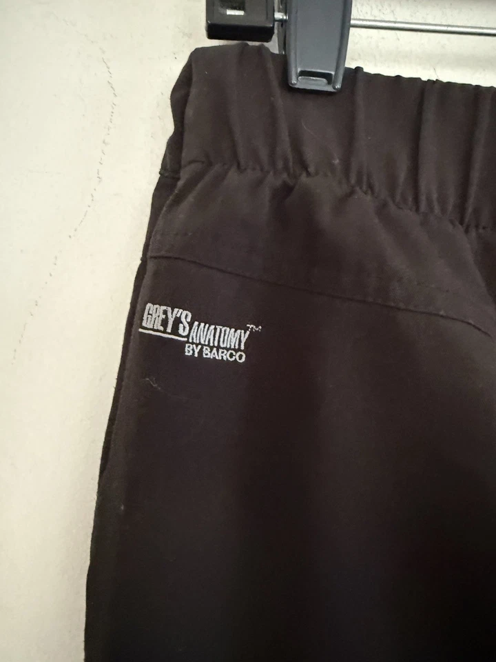 Pantalones Médicos Grises Anatomía Mujer Negros Pierna Recta Largo Completo, Bolsillos, Talla M Foto 4 de 4