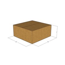 20 16x16x7 Kraft Brown Corrugated Shipping Boxes 32 ECT Single-Wall New