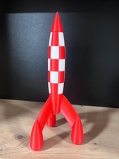 Tintin Moon Rocket 30 cm Figure 3D Printed Collectible Model: Destination Moon 