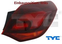 TYC 11-11648-11-2 Heckleuchte Links RüCklicht Hecklicht RüCkleuchte FüR Opel