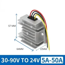 DC-DC Buck Converter 36V-72V to 24V 5A-50A Step-Down Voltage Regulator Module
