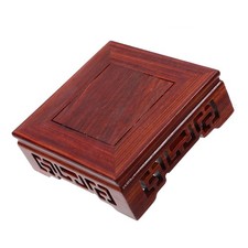  Solid Wood Buddha Statue Base Chinese Style Display Pedestal Handicraft