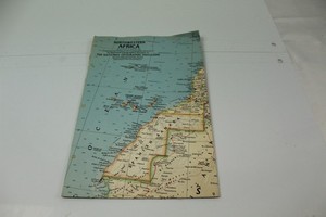 Folded Map Northwestern Africa 1966 National Geographic Society Vintage