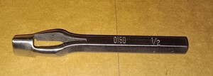 C S Osborne #0150 English Point Strap End Leather Punch Tool 1/2 Inch