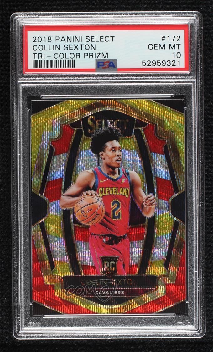 2018-19 Select Premier Level Tri-Color Prizm Collin Sexton PSA 10 Rookie RC o8g