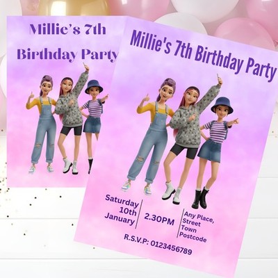 Personalisierte Musik Kpop Party Einladungen 10 Einladungen mit/ohne Umschläge