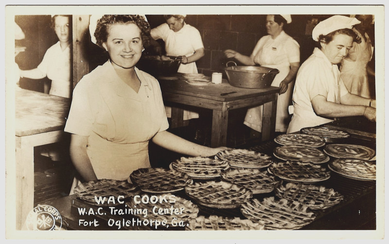 Real Photo: Military Women, WAC Cooks, Ft Oglethrope, GA. World War 2. 1945.