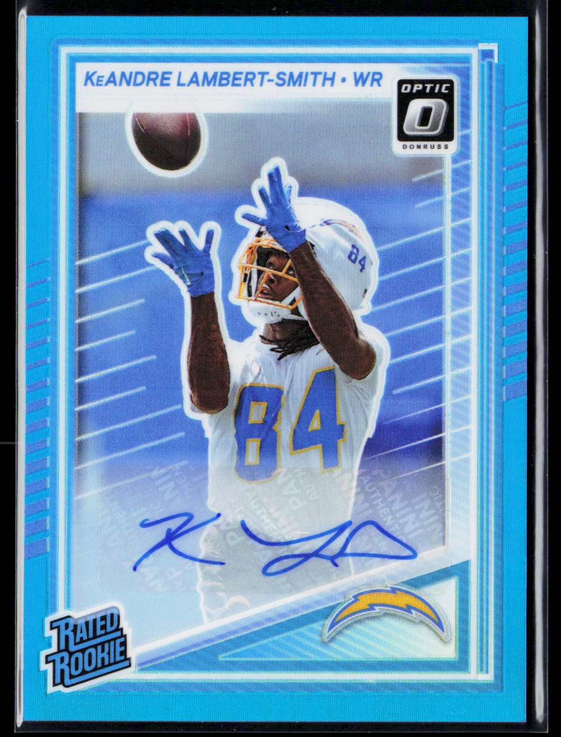2025 Donruss Optic #271 KeAndre Lambert-Smith RR Autographs Neon Blue #/299