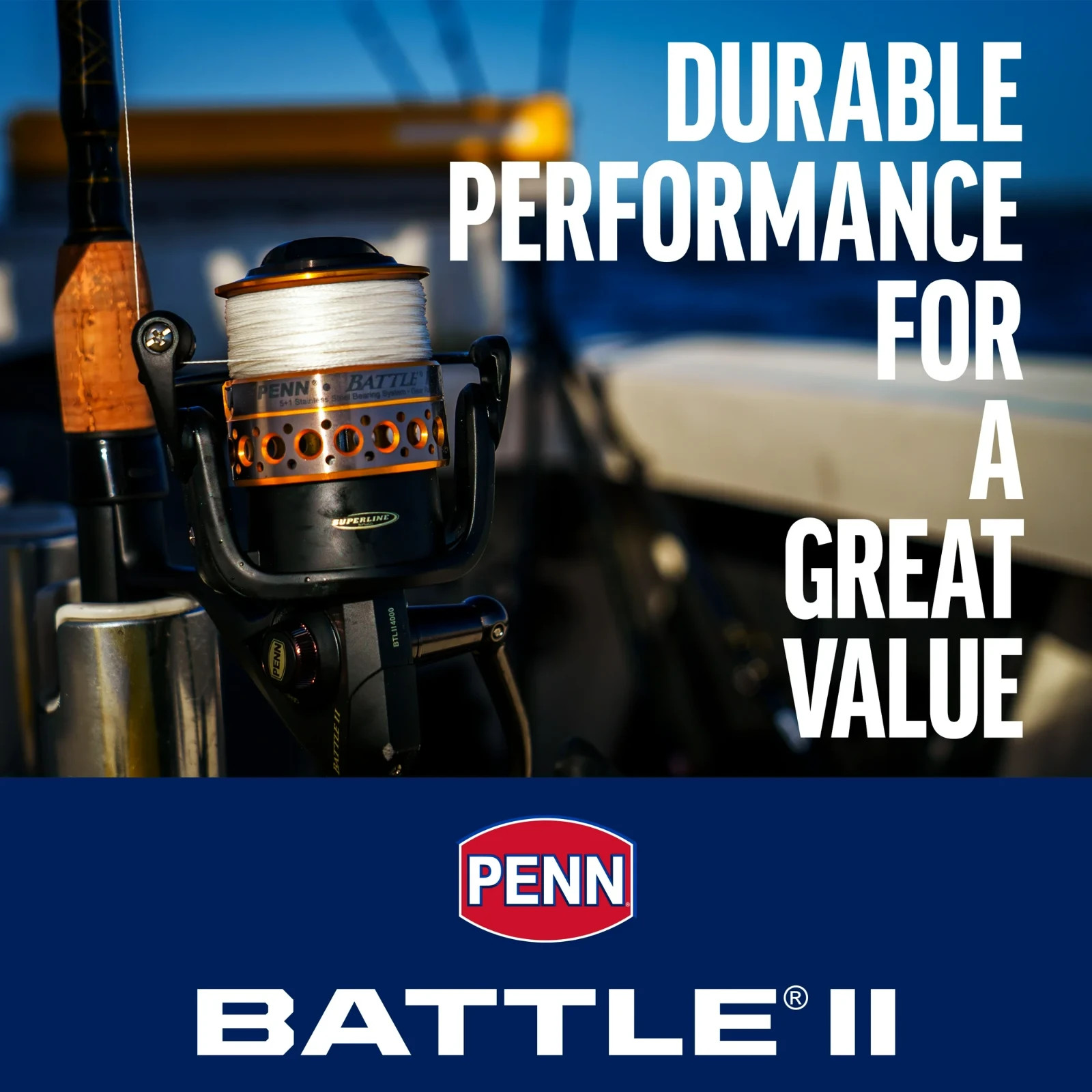 PENN Battle&reg; II Combo, 7' Medium Fishing Rod, 4000 Size Reel