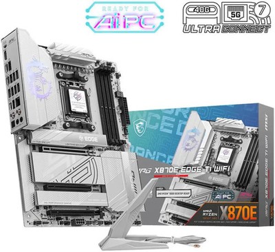 AMD MSI MPG X870E EDGE TI WIFI White Motherboard, ATX - Supports AMD