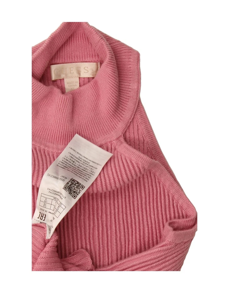 GUESS Mujer Halter Chaleco Top UK 4 XS Rosa Viscosa UM03 Foto 3 de 3