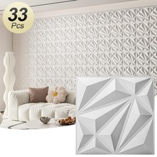 12 Tiles 3D Wall Panels PVC Tiles Textured Bricks Art Design, Cover 32.Sq.Ft.