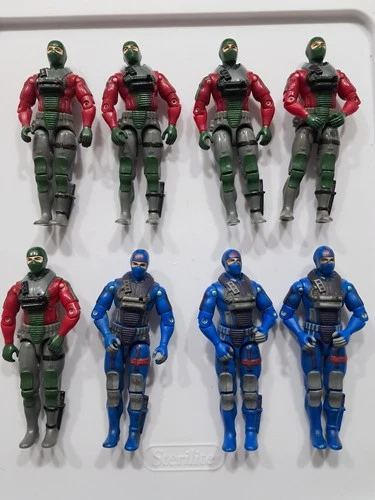Gi Joe Lot Of 8 Undertow Figures 3.75 Vintage 5x 1990 3x 2000 Iron Grenadier