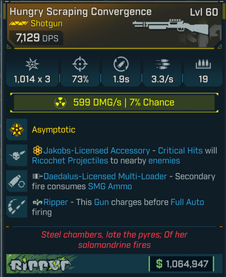 Borderlands 4 OP HUNGRY CONVERGENCE  SHOTGUN  RADIATION JAKOBS SMG AMMO
