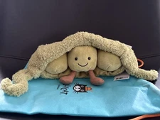 Jellycat Amuseable Pea in a Pod Peapod NWT Retired Peas Plush w/ Dustbag