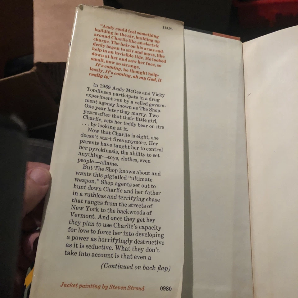 FIRESTARTER by Stephen King TRUE $13.95 First Edition 1st Printing Viking HC/DJ - Image 2 of 4