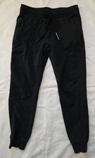 Armani Exchange  Size Small  Black Joggers Sweatpants With Logo Zipped Pockets