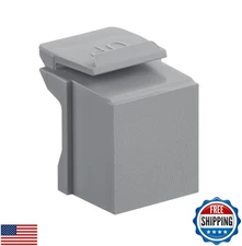 Leviton Blank Quickport Insert, 10-Pack, Grey, 41084-BG