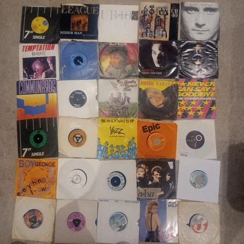 1980s  Vinyl 7" Singles  x30 Job Lot Bundle Culture Club Madonna Boy George UB40
