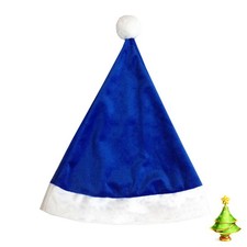 1Pcs Reusable Blue Xmas Santa Hat for Christmas Party Costume and Festive Decor