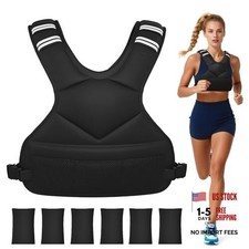 Adjustable Weighted Vest for Women Men, 4-10lb/12-18lb/ Vest with 4-10LB Black