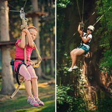 30 kN Zipline Pulley 6700LBS Zip Line Tandem Dual Trolley Kit for Cable  Rope H