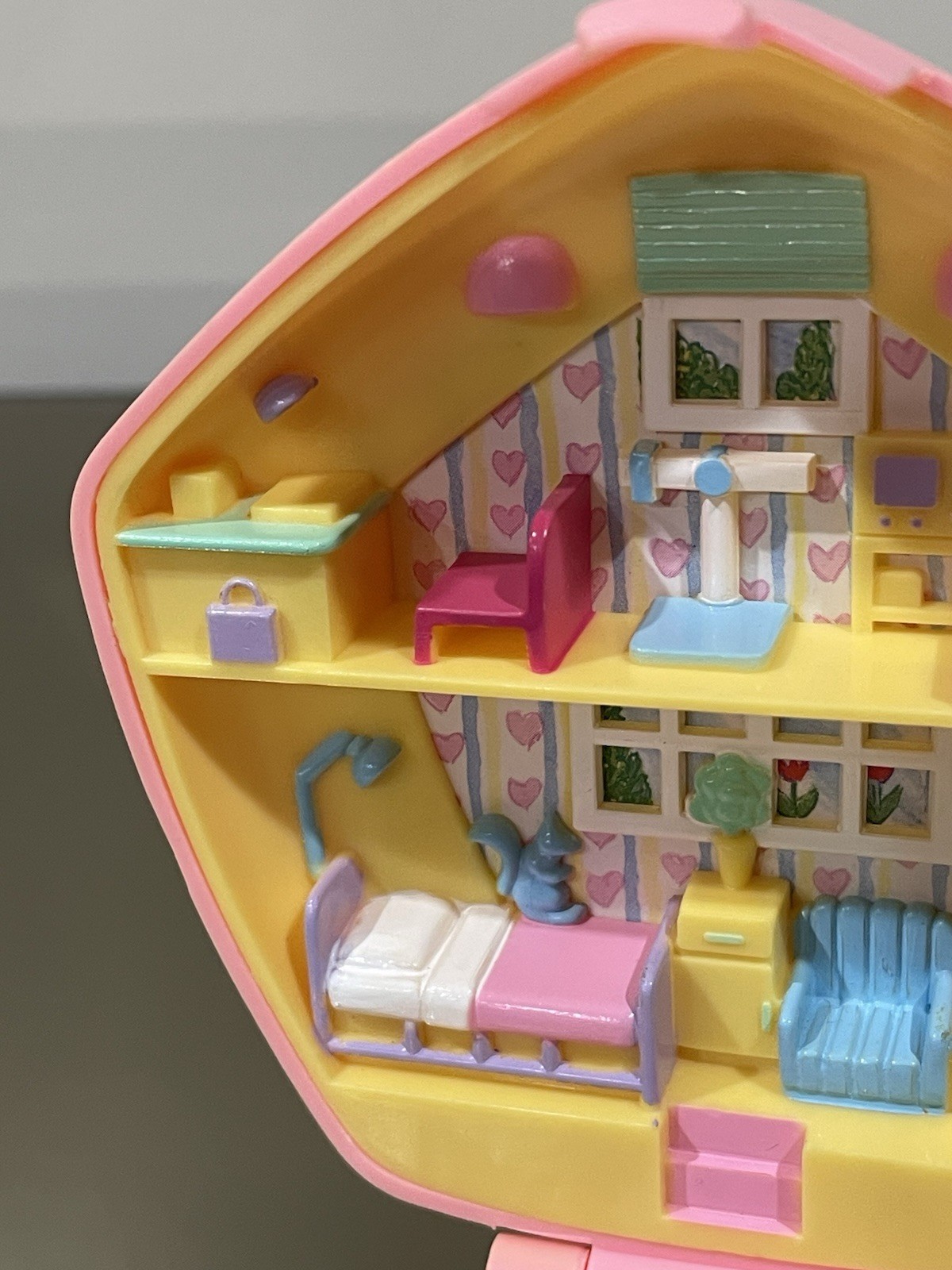 Vintage Polly Pocket Polly In The Nursery 1992 Bluebird Pink Hexagon COMPLETE