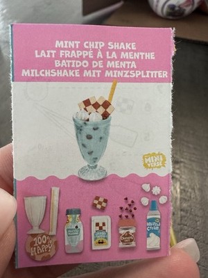 MINT CHIP SHAKE MGA'S Miniverse Make It Mini Food Diner Series Drink ***HTF***