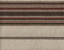 Designer Fabric Beige Brown Burgundy Stripe Upholstery