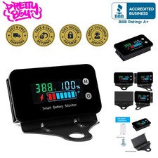 Waterproof Battery Monitor with Bracket 7-100V,12v 24v 36v 48v 60v 72v Digita...