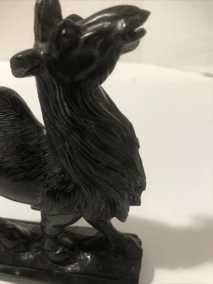 Antiguo camello chino tallado en mármol negro/piedra sobre base GRAN TOUR. Bien hecho Foto 3 de 4