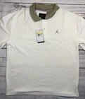 Jordan Brooklyn Men’s Polo Shirt Small Sail Medium Khaki Short Sleeve IB1041-133