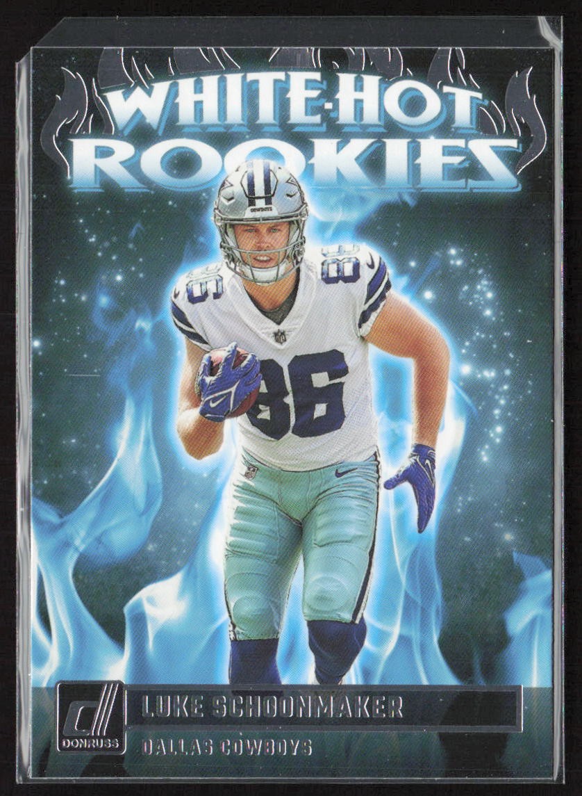 2023 Donruss White Hot Rookies Luke Schoonmaker #WHR-9 Dallas Cowboys