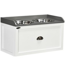 Elevated Bowls for Large Dogs Raised Pet Feeding Station Food Bowl with Storage