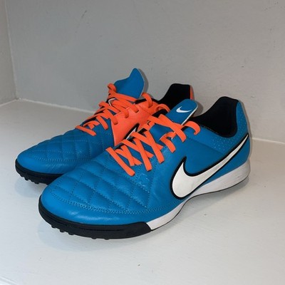 Nike Tiempo Gino Leather TF US 10 UK 9 631284 418 Soccer Futsal Shoes