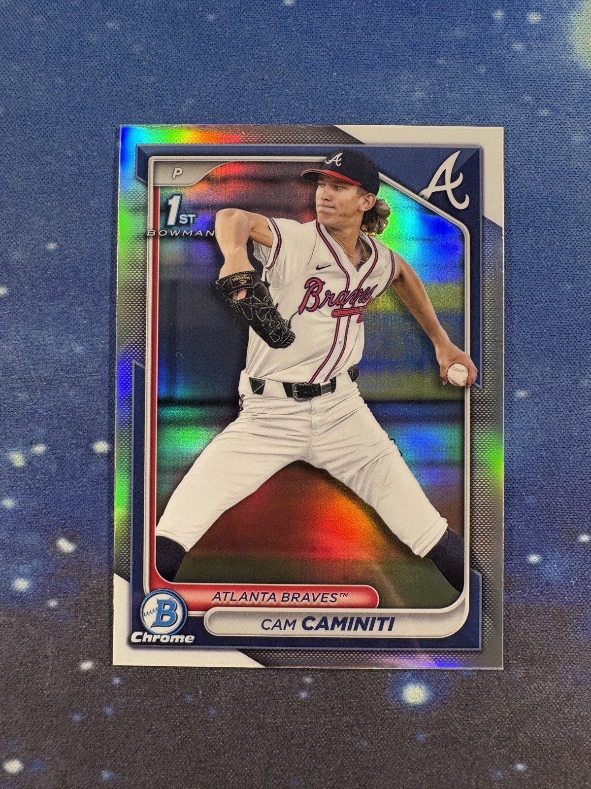 Cam Caminiti 2024 Bowman Draft #BDC-20 1st Chrome REFRACTOR Atlanta Braves
