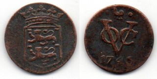 Niederländisch Ostindien 1 Duit 1746 ss