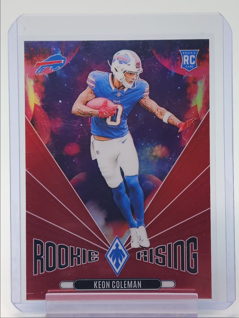 KEON COLEMAN 2024 PHOENIX ROOKIE RISING FOOTBALL RED BILLS RC /99 Q4703