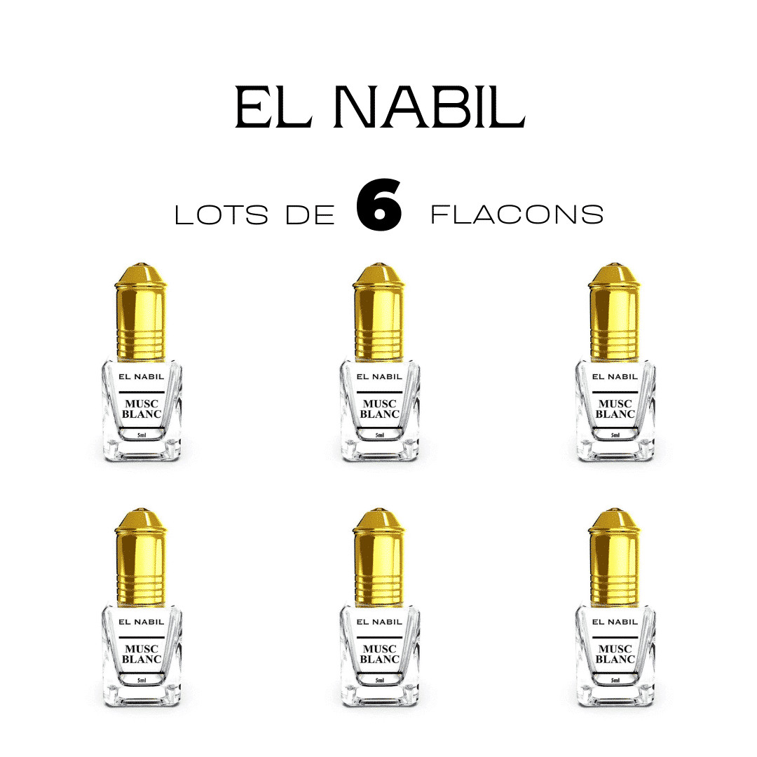 Huile Parfumée Baby Musc El Nabil coffret de 6 flacons de 6ml pour le corps