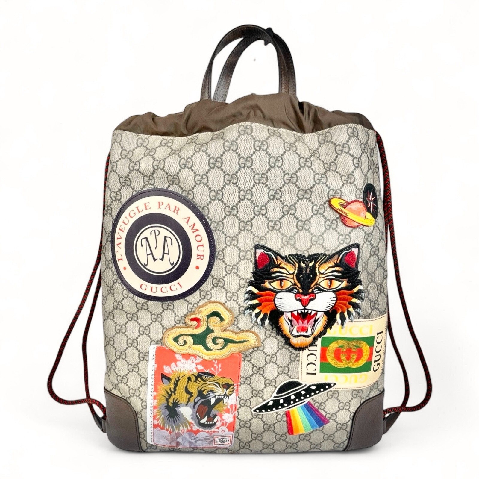 GUCCI Soft GG Supreme Monogram Drawstring Backpac… - image 19