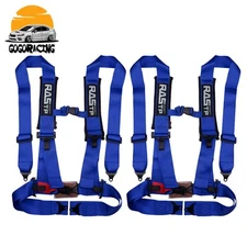 RASTP 4 Point Harness 3" Seat Belt for Polaris Can-Am Kawasaki ATV UTV Blue 2PK