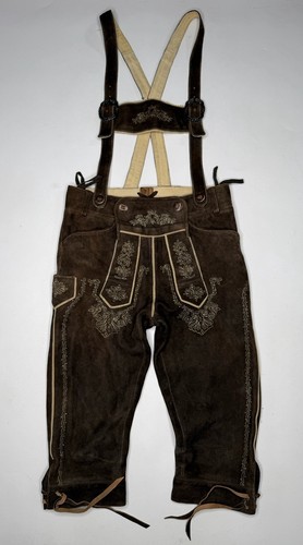 Alm Sach Leather Traditional German Trachten Lederhosen | 30