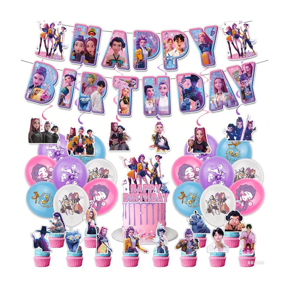 Huntrix KPop Demon Hunters Birthday Decorations Party Surprised Gifts for Girls - Image 4 of 4
