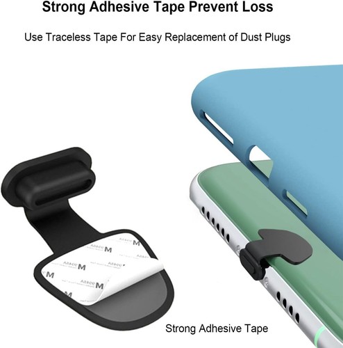 Prises à Poussière USB C-Type Anti Perte, Port USB C-Type Silicone Poussière - Photo 4 sur 7
