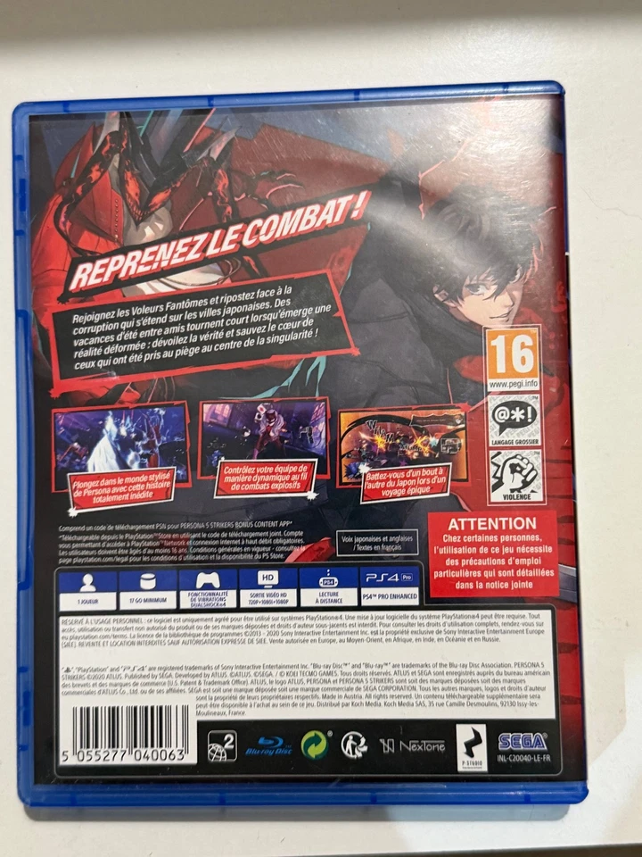 Persona 5 Strikers Ps4 Playstation 4 Atlus compatible PS5 Neuf FR PAL, photo 2 sur 3