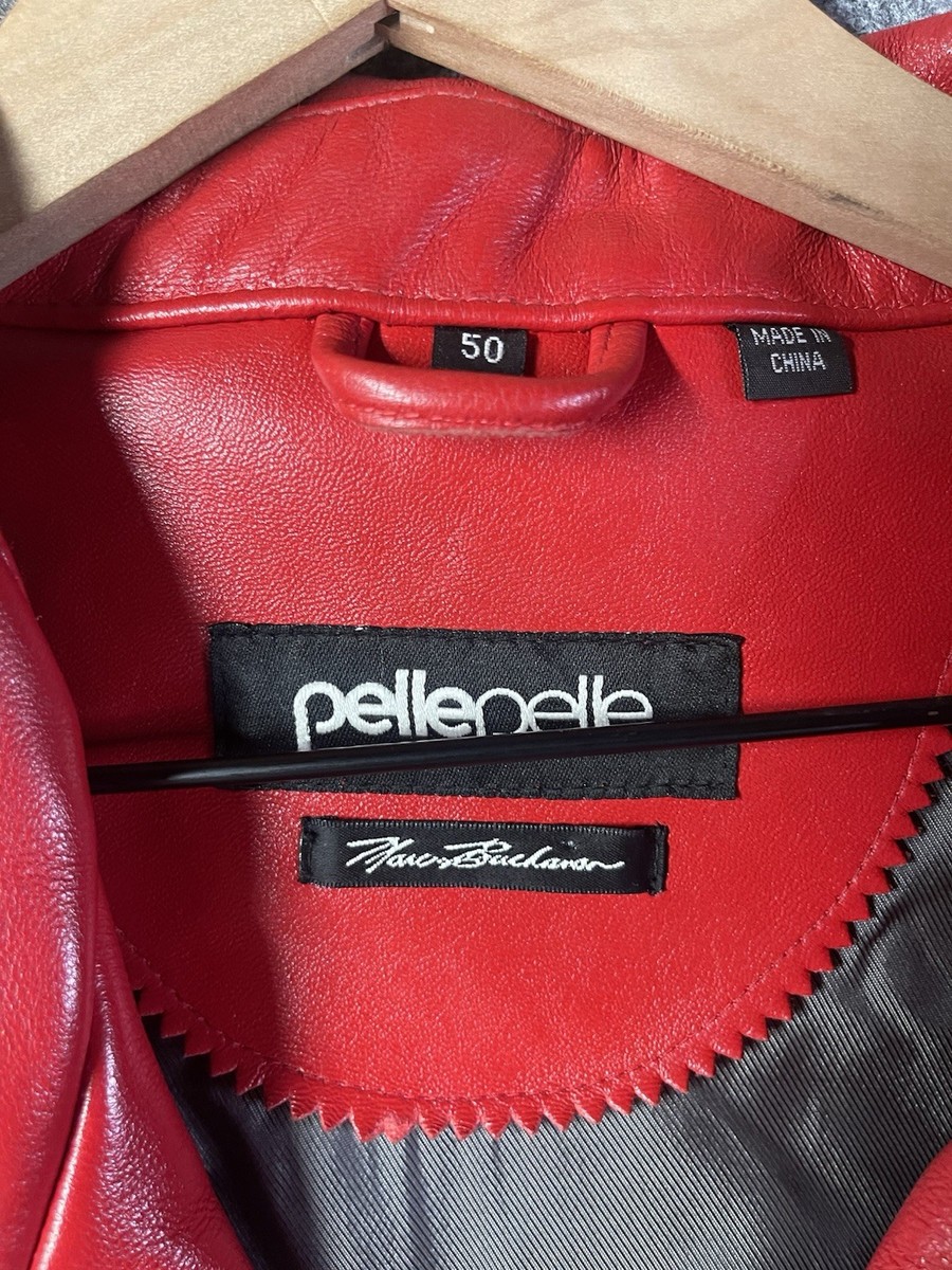 Pelle Pelle Lethal Studded Red Leather Jacket Size 50 | eBay